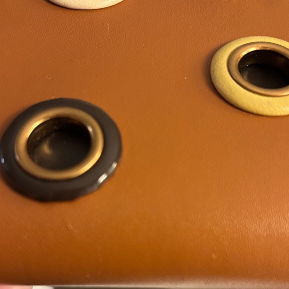 Tory Burch Brown Wristlet with Circular Accents - Picture 6 of 8